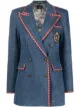 Image 1 of Etro double-breasted contrasting trim blazer