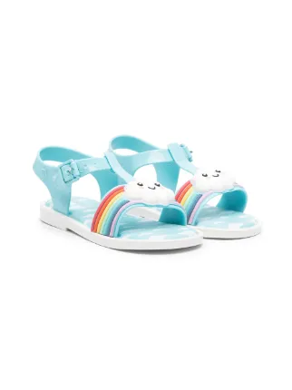 rainbow cloud sandals