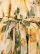 Dolce & Gabbana Kids pleated floral silk dress