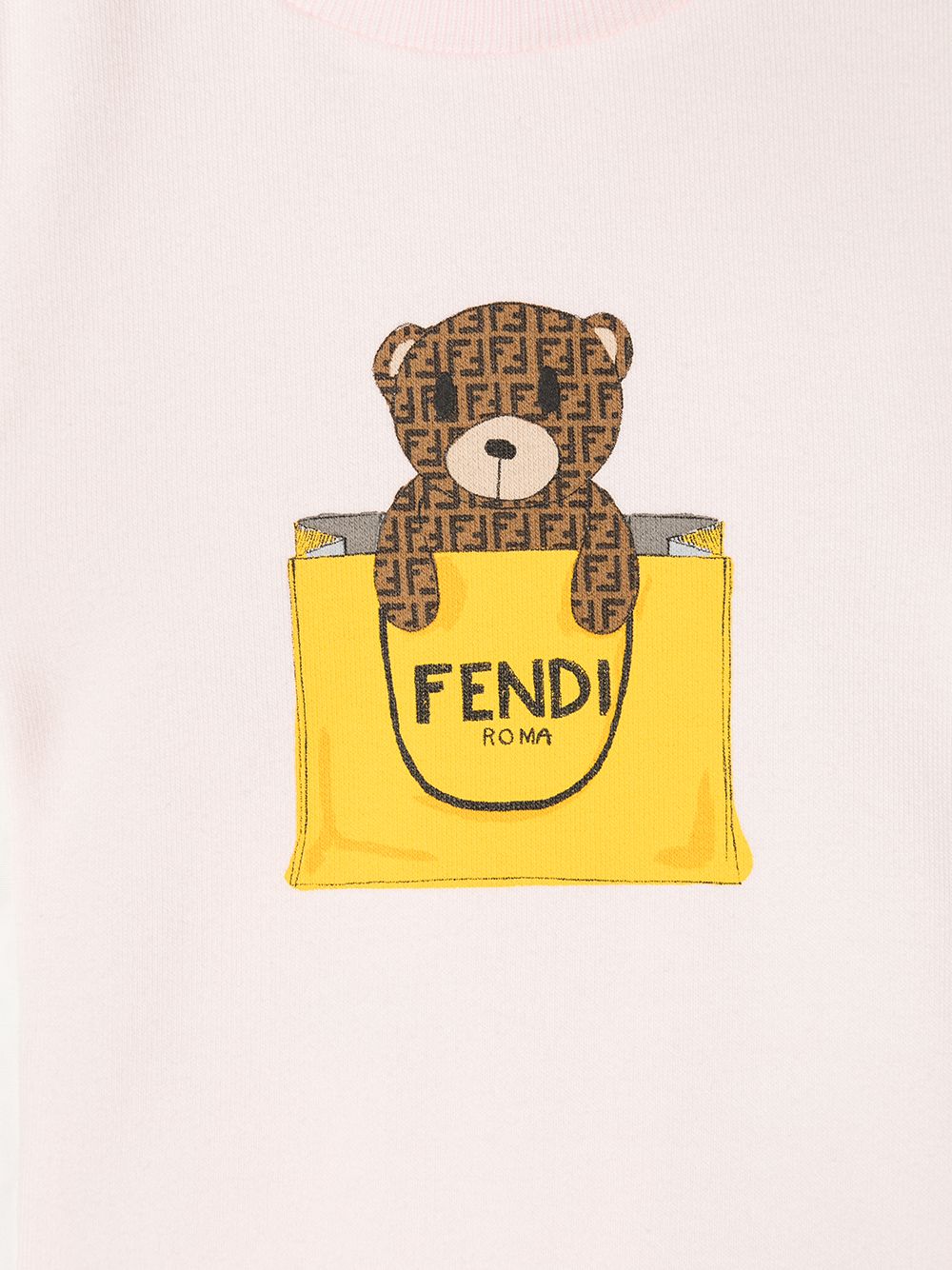 фото Fendi kids ruffled bear print dress