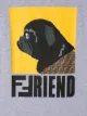 Fendi Kids TEEN dog print slogan T-shirt