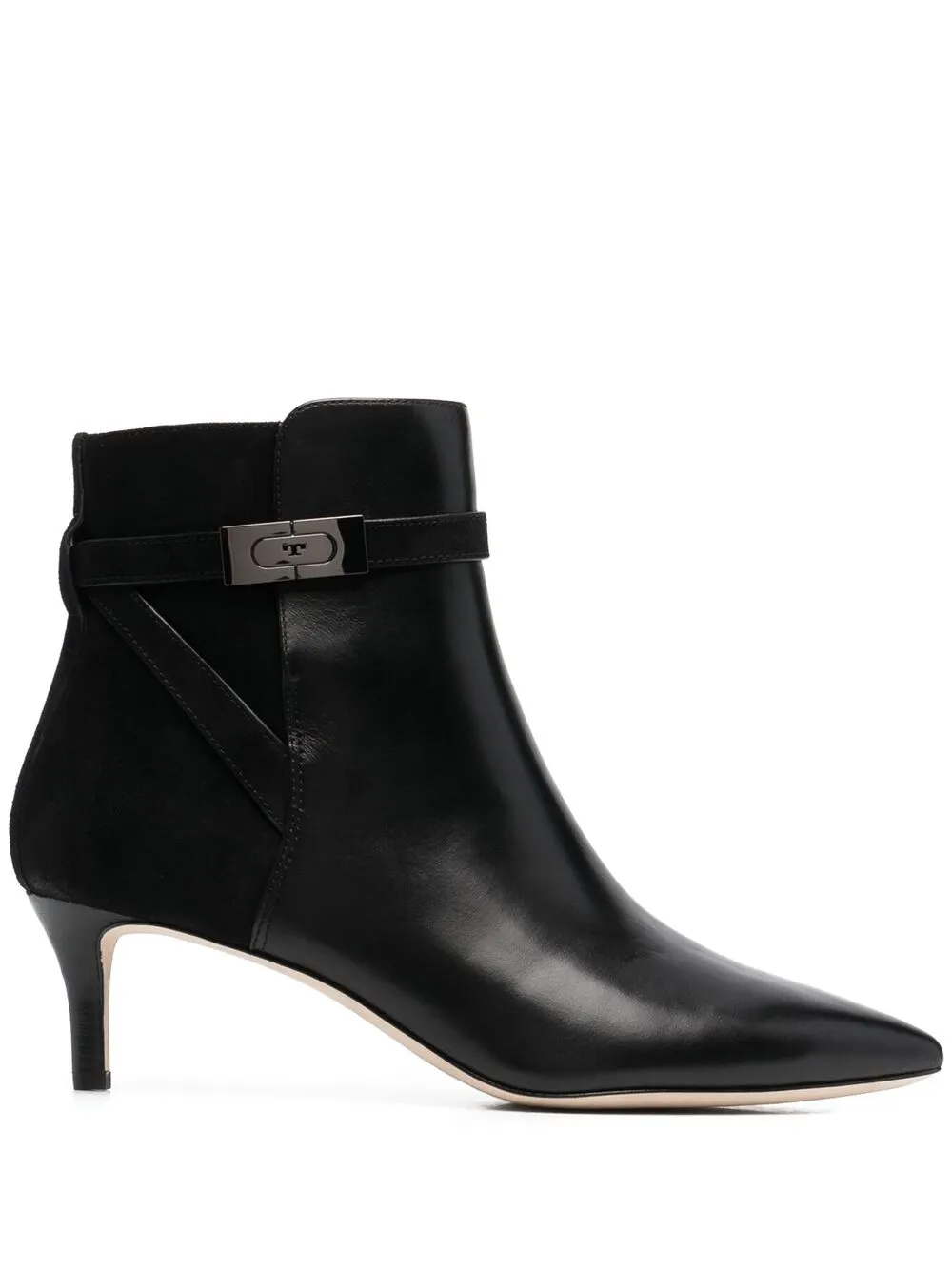 

Tory Burch botines con aplique de T - Negro