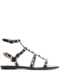 Valentino Garavani Rockstud ankle-strap flat sandals - Black