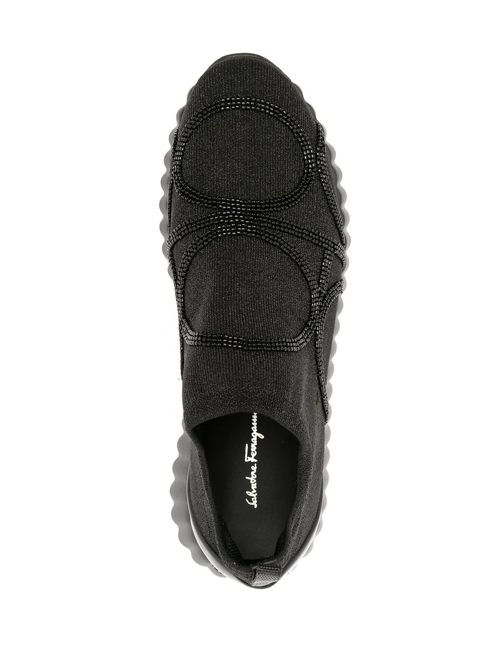 Ferragamo Sneakers met chunky zool Zwart