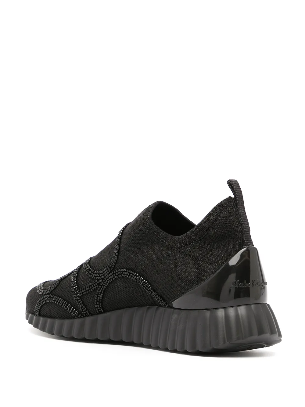 Ferragamo Sneakers met chunky zool Zwart