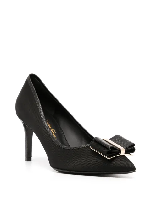 ferragamo double bow pump