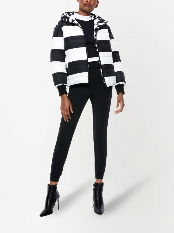 patterned puffer jacket