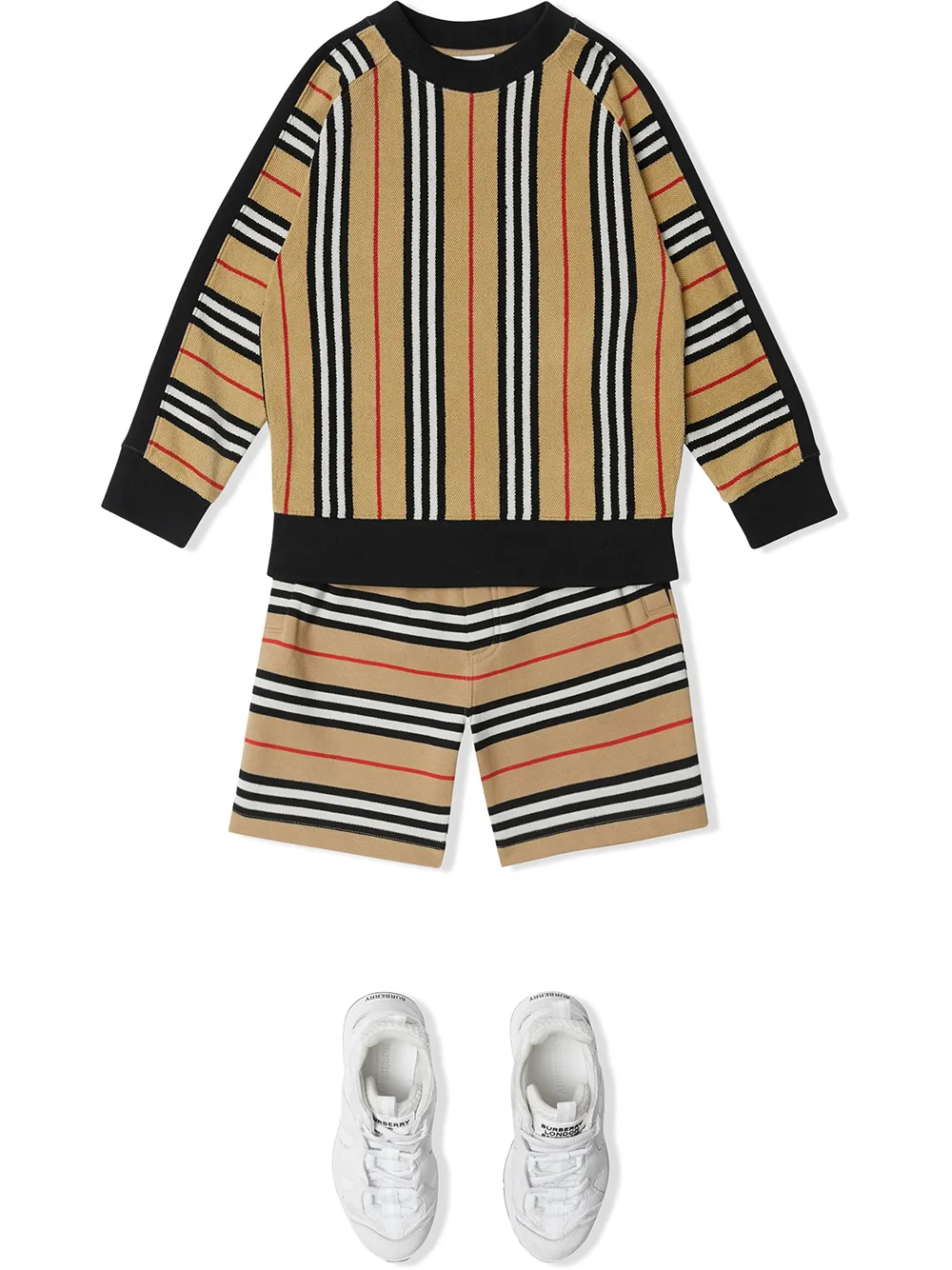 фото Burberry kids шорты в полоску icon stripe