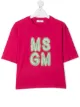 Image 1 of Msgm Kids TEEN logo-embroidered short-sleeved t-shirt