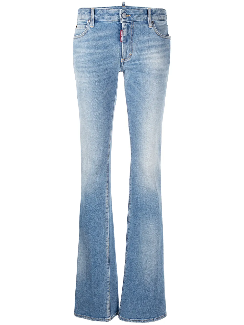 flare mid rise jeans