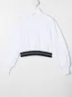 Image 2 of Msgm Kids logo print cropped sweatshirt