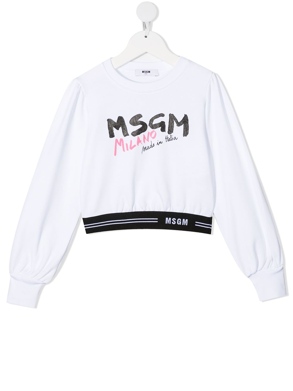 фото Msgm kids укороченная толстовка с логотипом