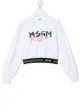 Image 1 of Msgm Kids logo print cropped sweatshirt