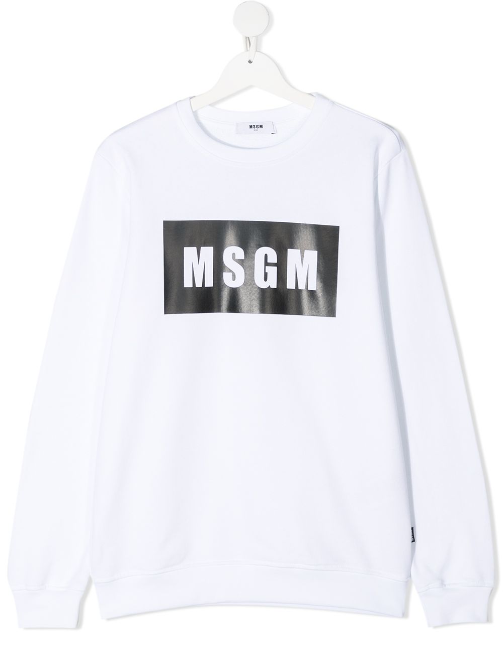 фото Msgm kids толстовка с круглым вырезом и логотипом