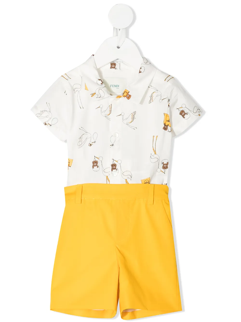 Fendi Kids ромпер с принтом