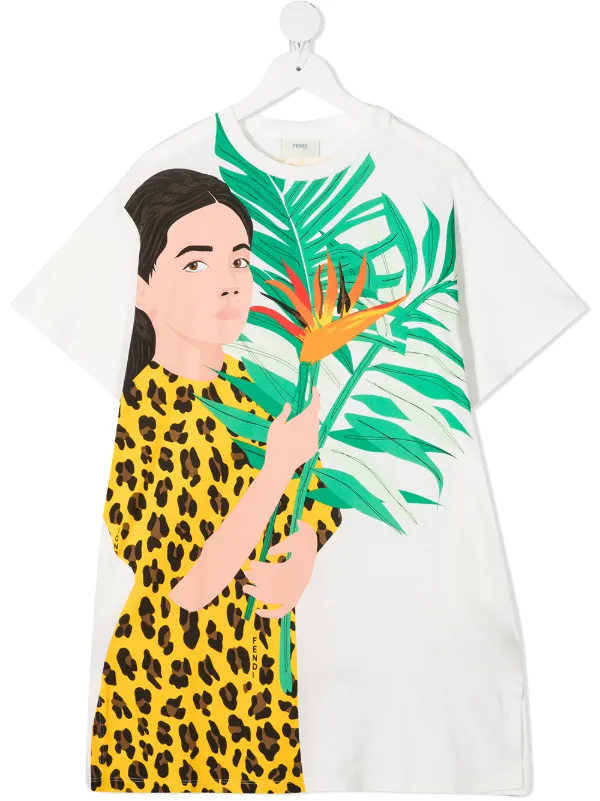 Fendi Kids グラフィック Tシャツワンピース 通販 - FARFETCH