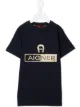 Image 1 of Aigner Kids metallic logo print t-shirt