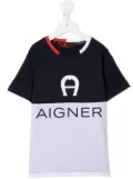 Aigner Kids two-tone T-shirt - Blue