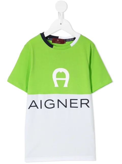 Aigner Kids two-tone T-shirt