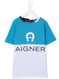 Aigner Kids two-tone T-shirt - Blue