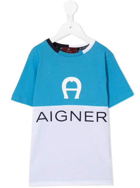 Aigner Kids two-tone T-shirt