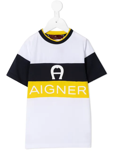 Aigner Kids logo stripe t-shirt