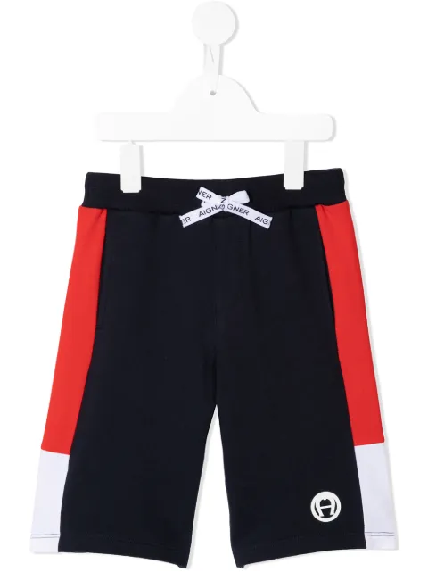 Aigner Kids shorts con parche del logo