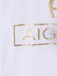 Aigner Kids metallic print logo t-shirt