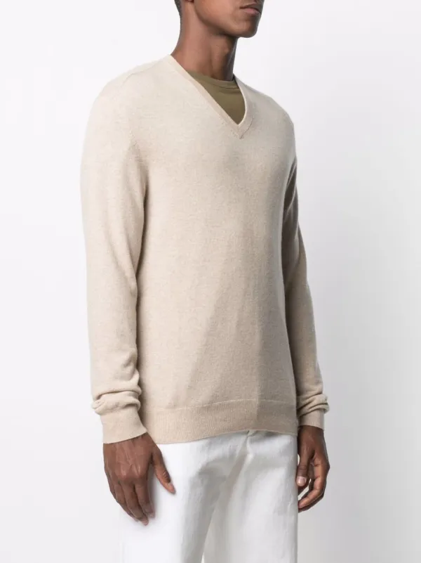 バランタインN.Peal カシミヤ Vネックセーター グレー