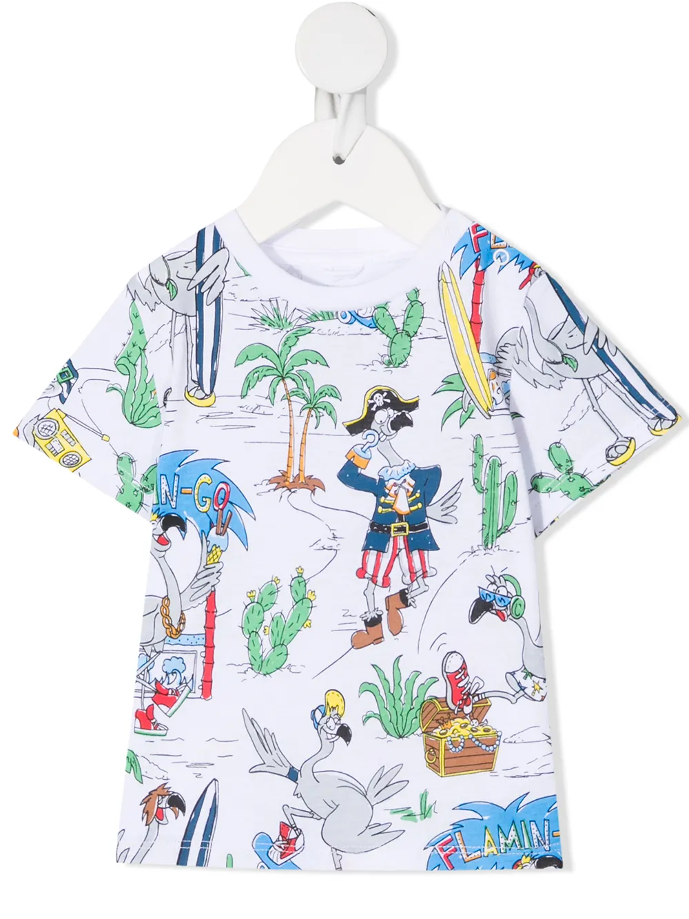 

Stella McCartney Kids playera con estampado de caricaturas - Blanco