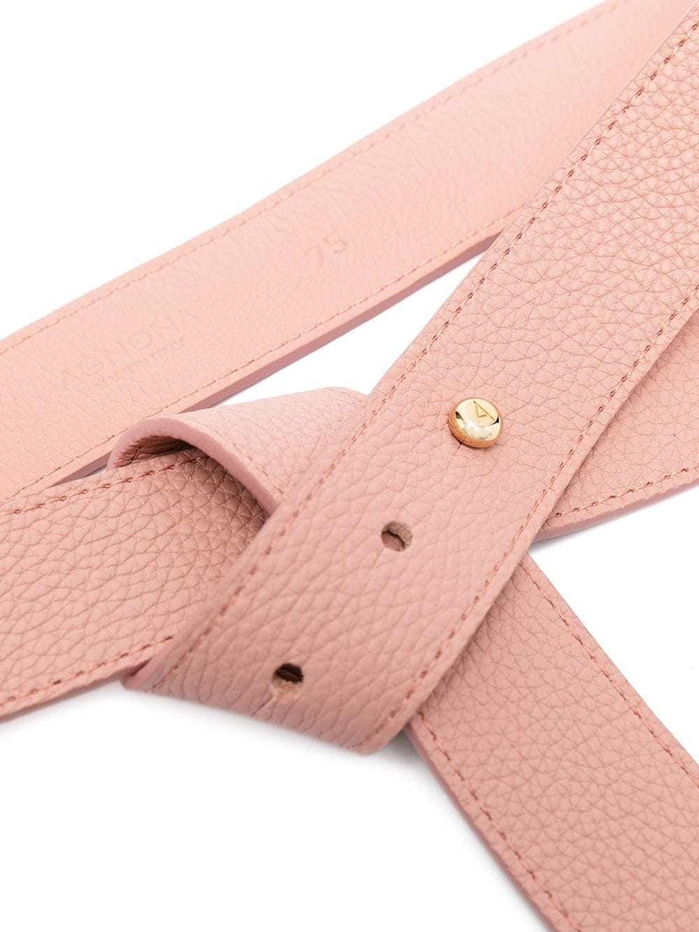 Shop Agnona Pebble-leather Knotted Belt In Pink
