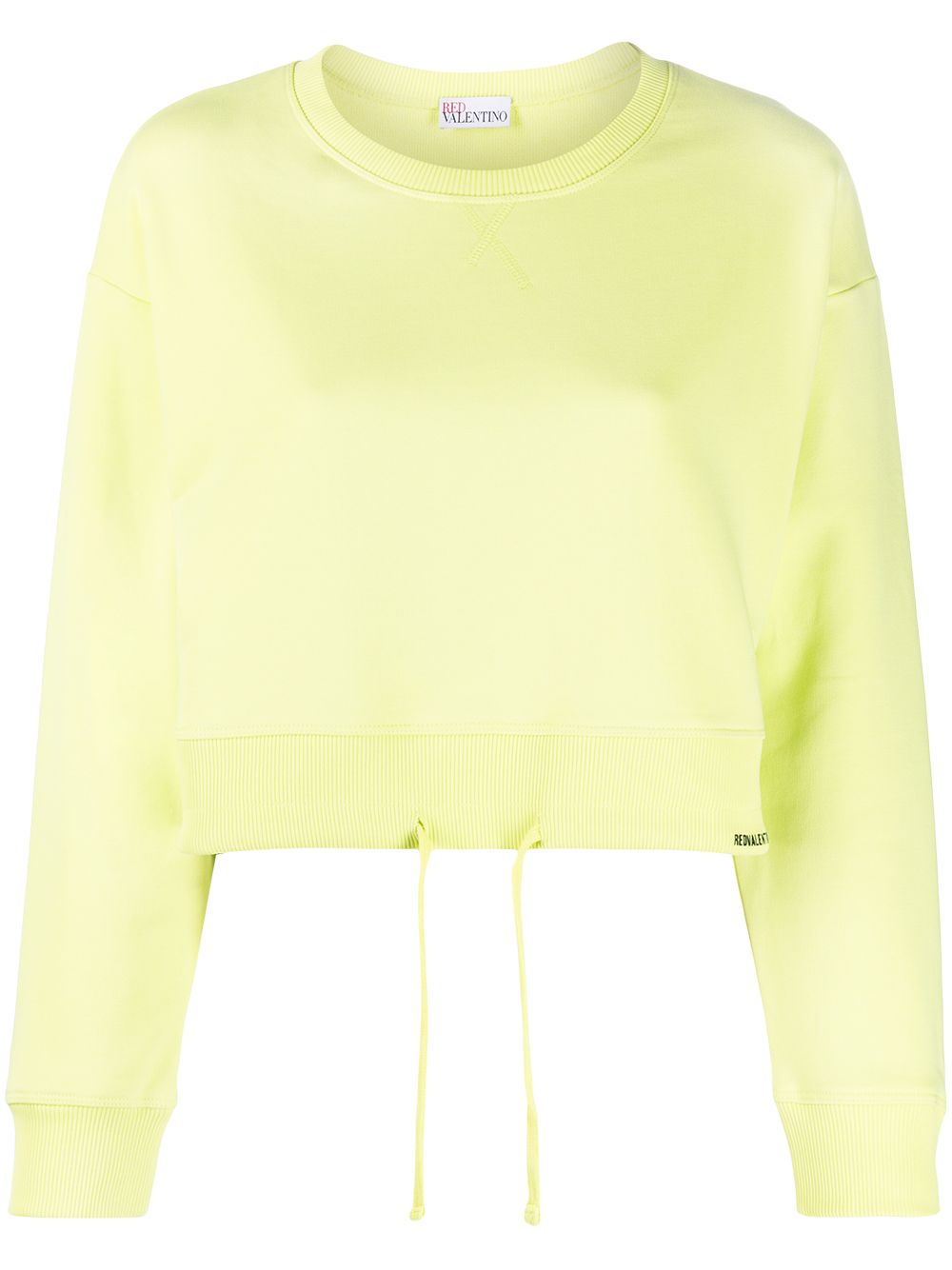 фото Red valentino cropped drawstring hem sweatshirt