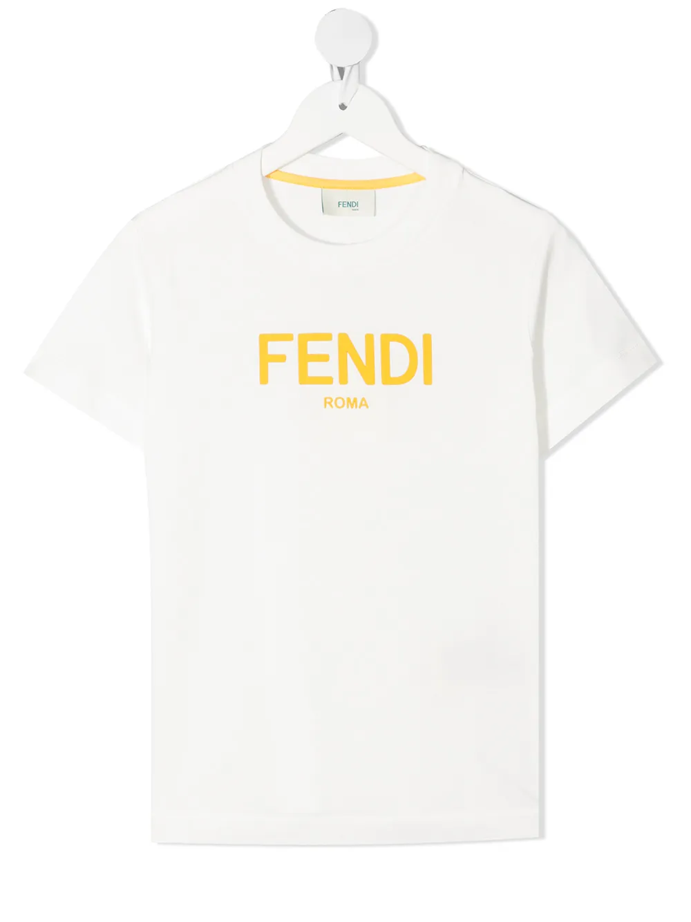 

Fendi Kids playera con logo estampado - Blanco