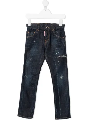 Dsquared2 Paint Splattered Distressed Jeans - Farfetch