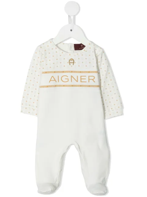 Aigner Kids logo-yoke babygrow