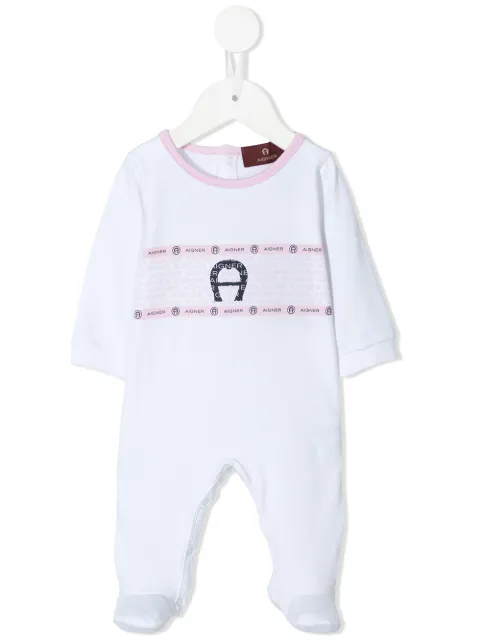 Aigner Kids logo-print baby grow