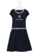 Image 1 of Aigner Kids logo-tape A-line midi dress