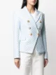 Balmain gingham-check double breasted blazer