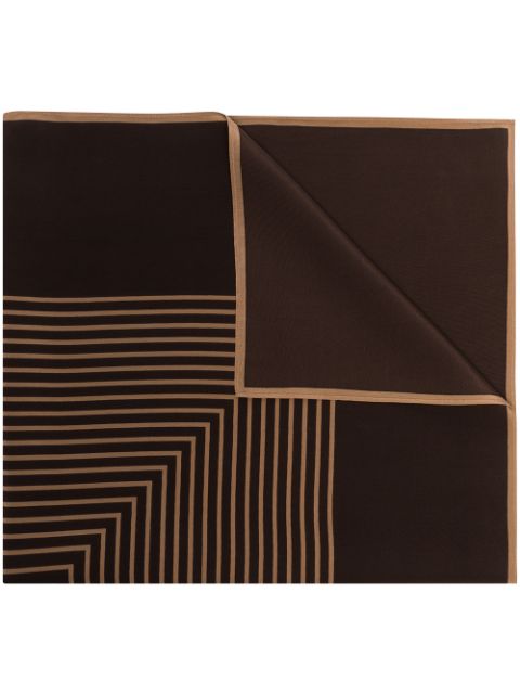 Neutral Striped silk scarf, Toteme