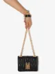 Moschino M quilted logo shoulder bag