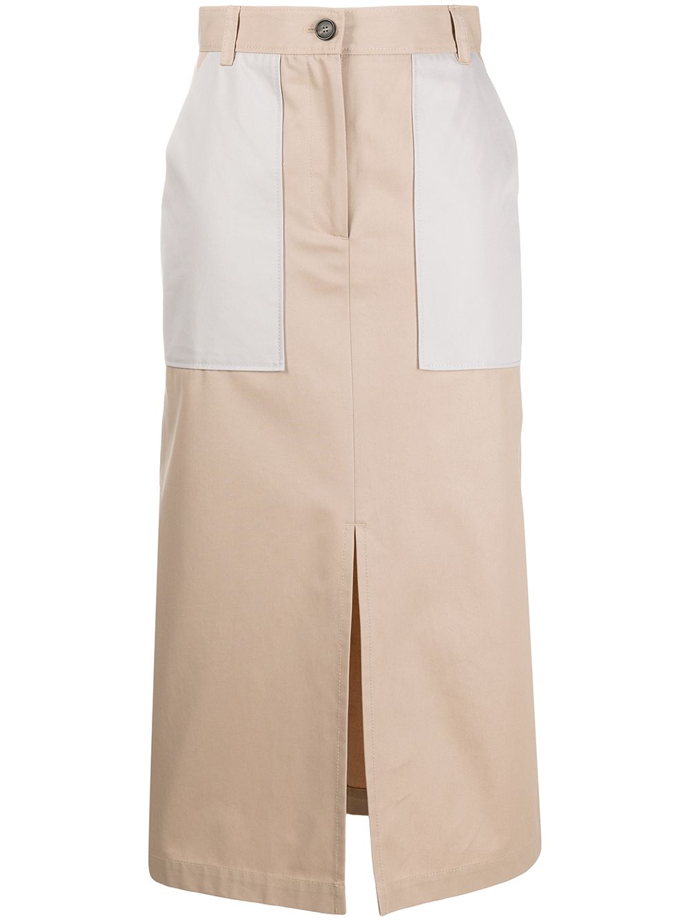 

MSGM two-tone mid-length skirt - Brown