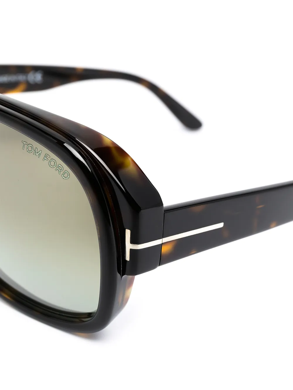 TOM FORD Eyewear Lyle zonnebril met rond montuur Bruin