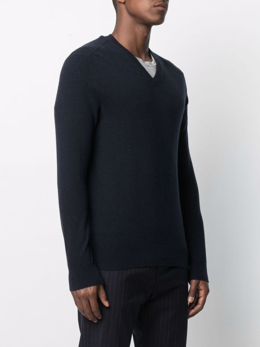 Shop N•peal V-neck Cashmere Jumper In Blue