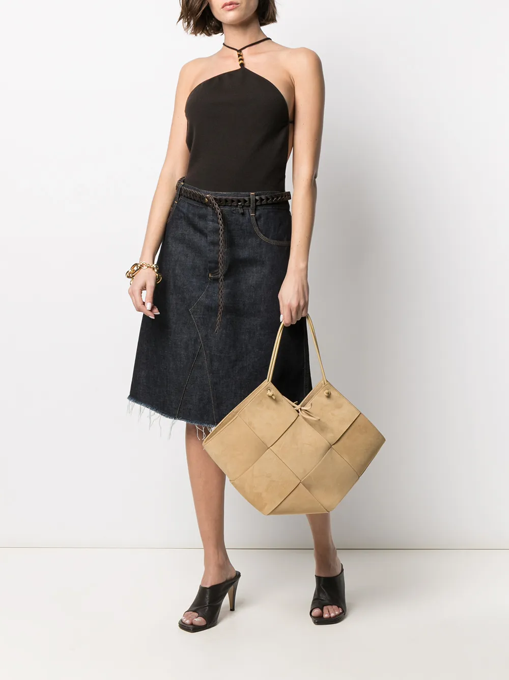 фото Bottega veneta плетеная сумка-тоут