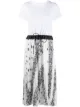 Image 1 of Sacai pleated short-sleeved T-shirt dress