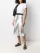 Image 2 of Sacai pleated short-sleeved T-shirt dress