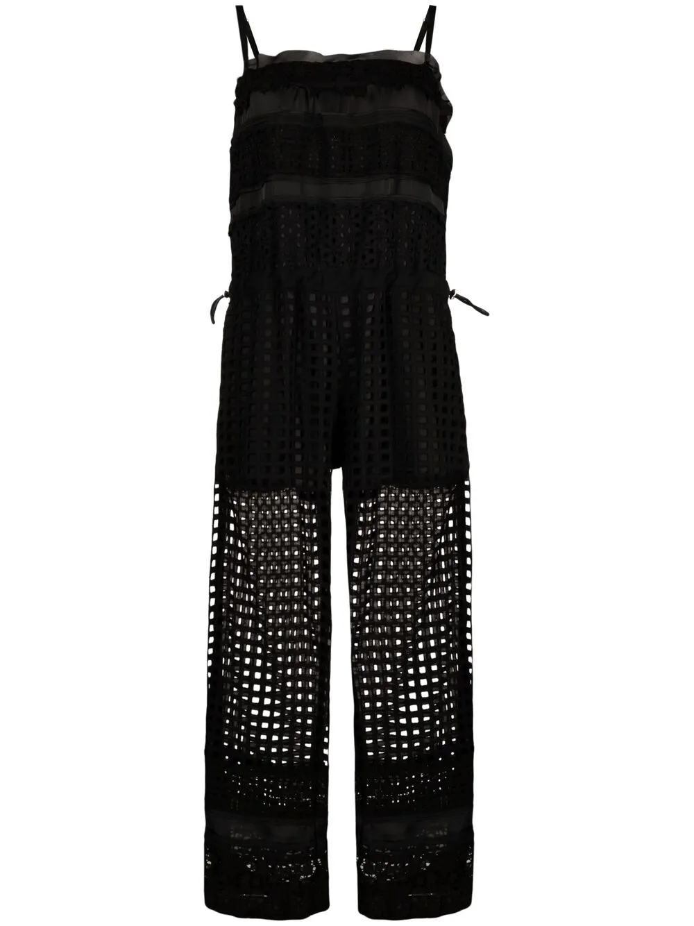 фото Sacai комбинезон с английской вышивкой