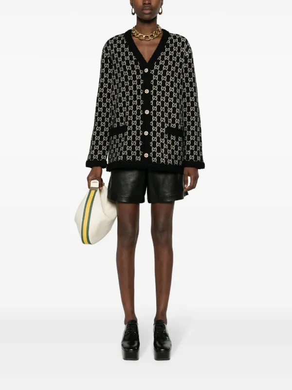 Gucci GG jacquard cardi coat Black FARFETCH PH