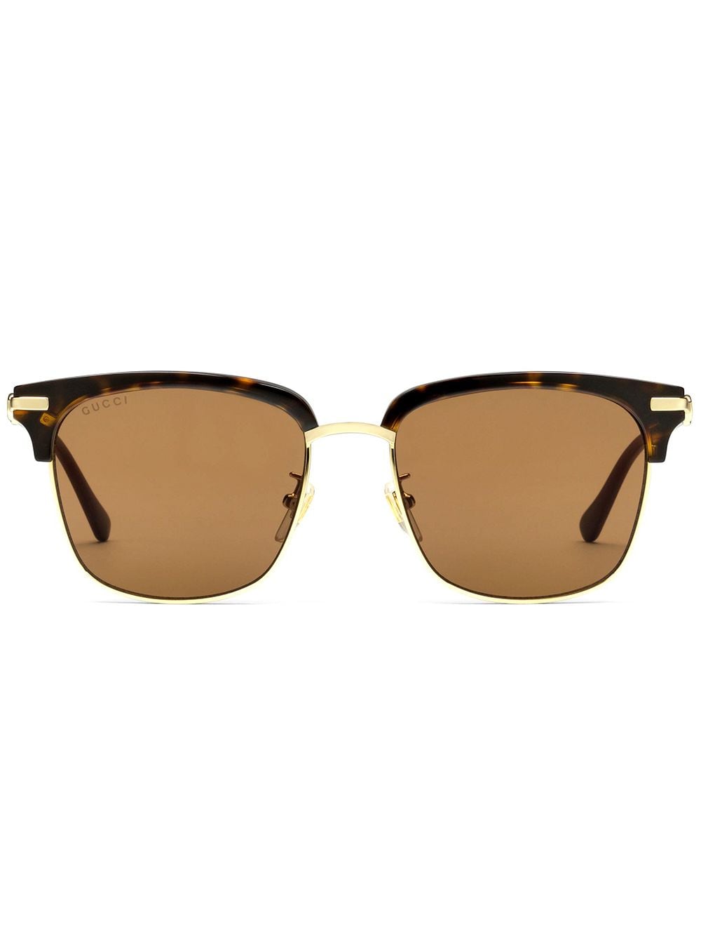 фото Gucci eyewear солнцезащитные очки в квадратной оправе с декором horsebit