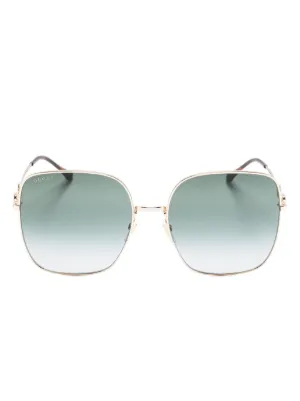 Gucci Eyewear ホースビット サングラス | ゴールドトーン | FARFETCH JP